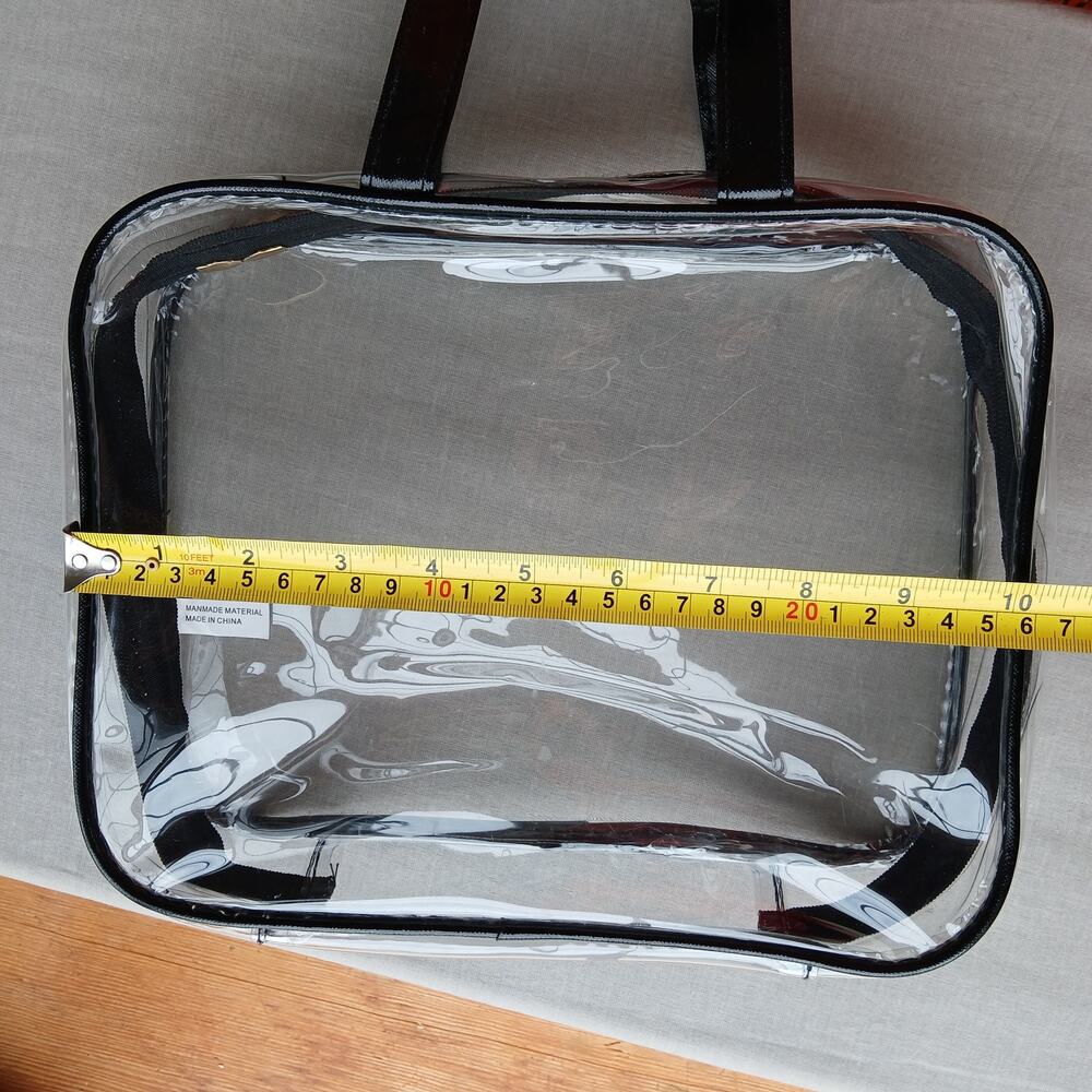 Clear Tote Bag 10"W x 8"H x 3"D unisex stadium approved sport concert - Picture 9 of 10